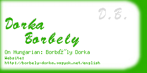 dorka borbely business card